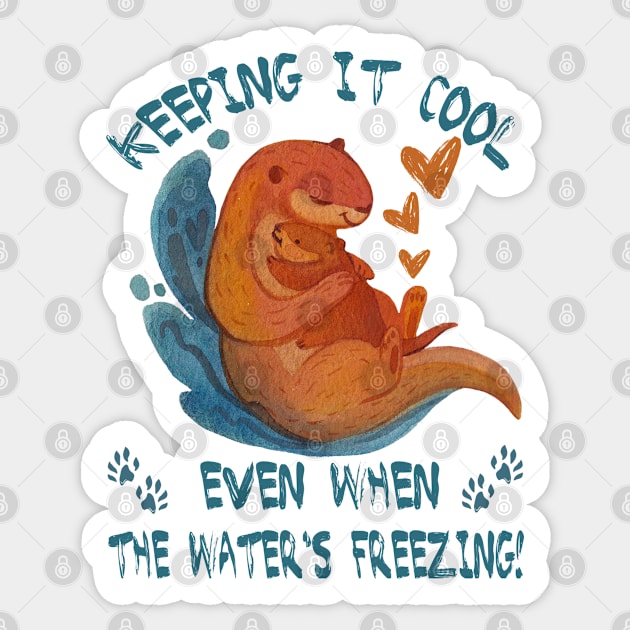 Alaska Otter Sticker by JessArty